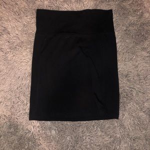 Black mini skirt
